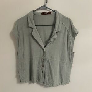 Women's Green Button Down Shirt